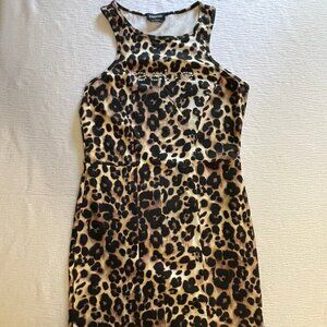 Bebe Leopard Tank Top Dress